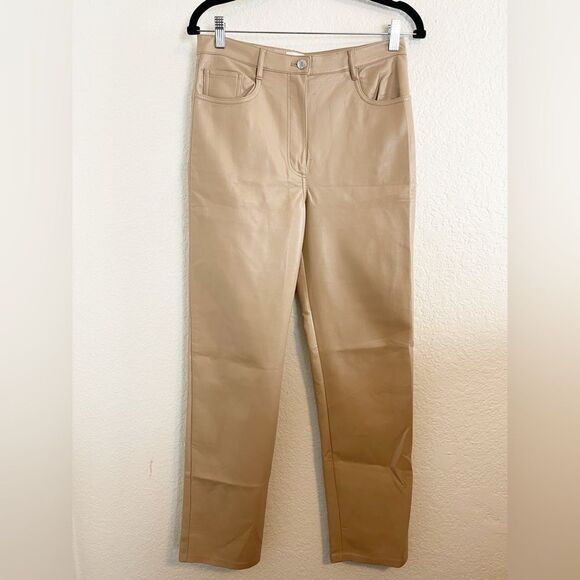 Aritzia Wilfred Melina vegan Leather Pant in a light mousse 8 - Picture 2 of 5